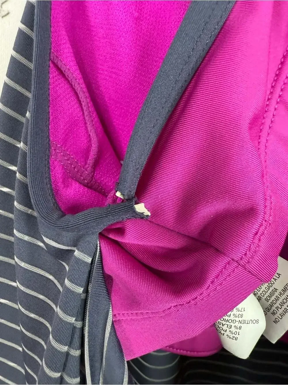 Nike tank top Navy Striped & Pink Racerback Sleep Tank